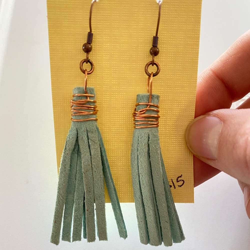 Leather earrings